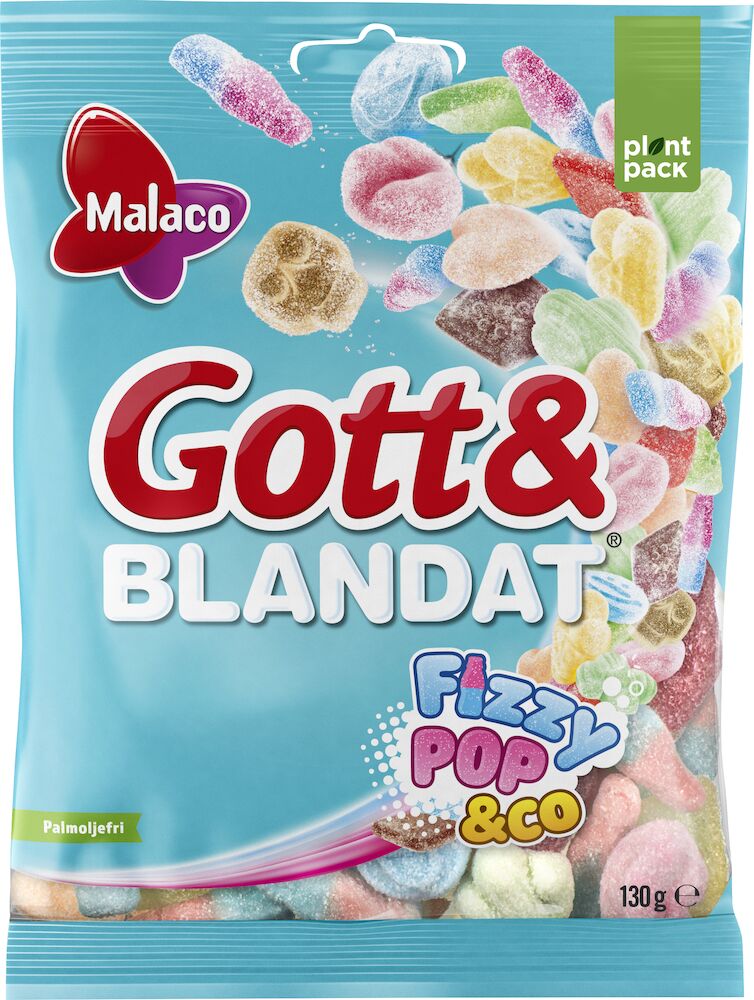 Malaco Gott & Blandat Fizzypop & Co 130g