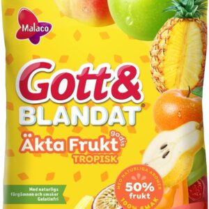 Malaco Gott & Blandat Äkta Fruktgodis Tropisk 100g