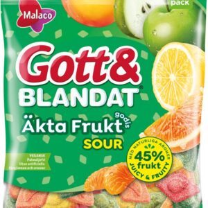 Malaco Gott & Blandat Äkta Fruktgodis Sour 180g