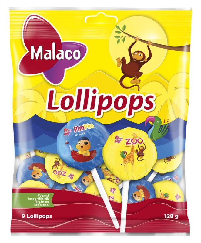 Malaco Lollipops 128g