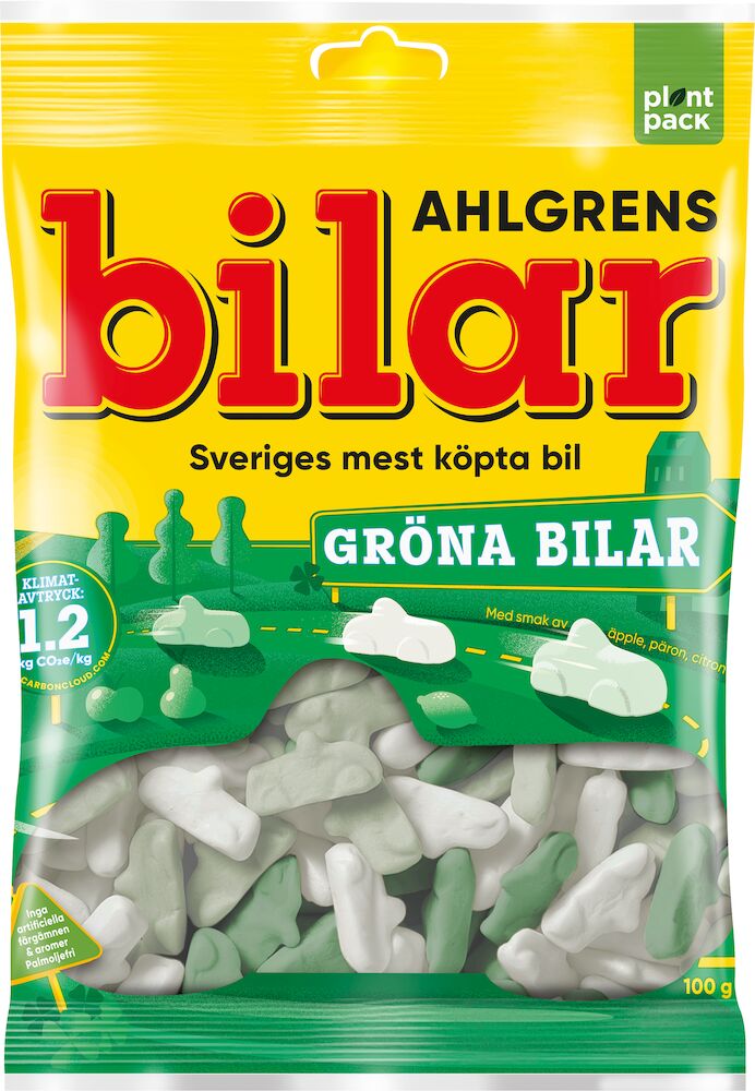 Ahlgrens bilar Gröna bilar 100g